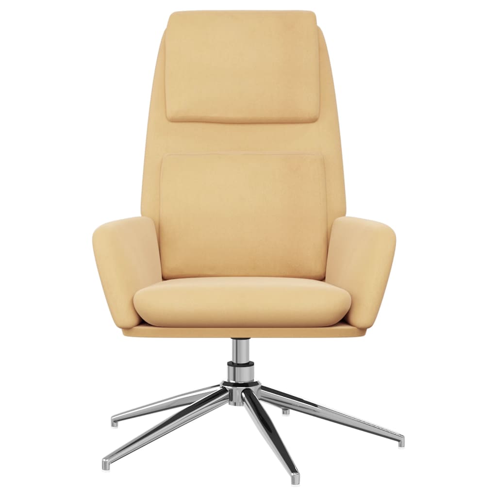 Relaxsessel Creme Wildleder-Optik