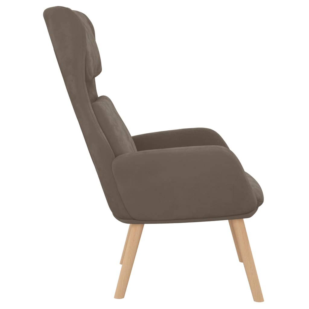 Fauteuil inclinable en velours marron