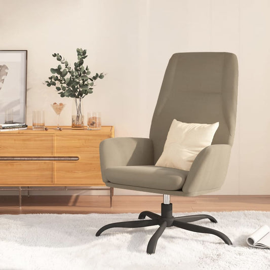 Relaxsessel Hellgrau Wildleder-Optik