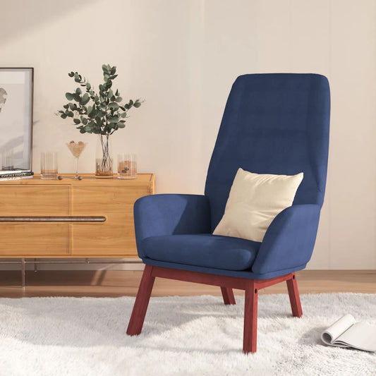 Fauteuil relax en tissu bleu
