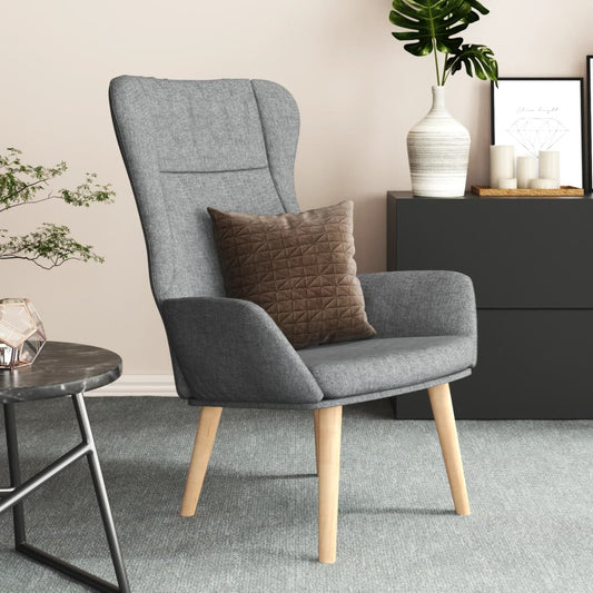 Fauteuil de relaxation tissu gris clair