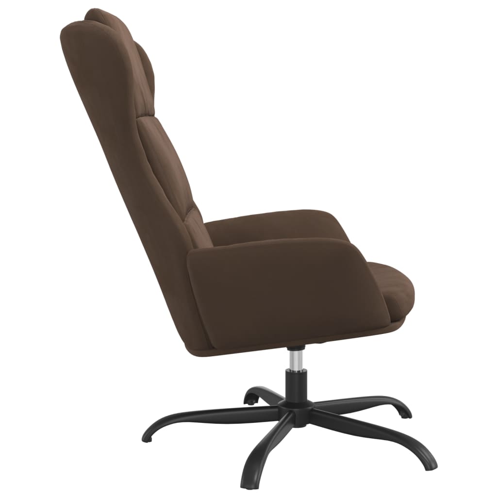 Relaxsessel Braun Wildleder-Optik