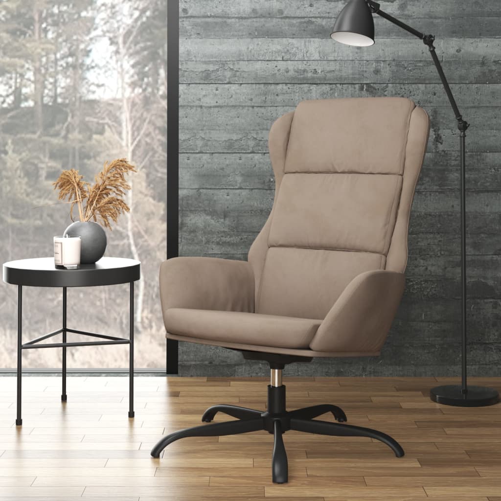 Relaxsessel Taupe Wildleder-Optik