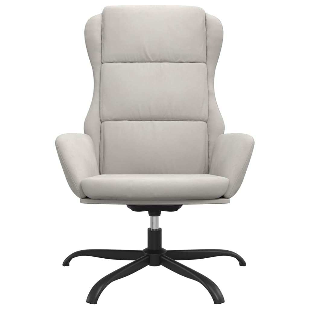 Relaxsessel Hellgrau Wildleder-Optik