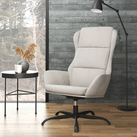 Relaxsessel Hellgrau Wildleder-Optik