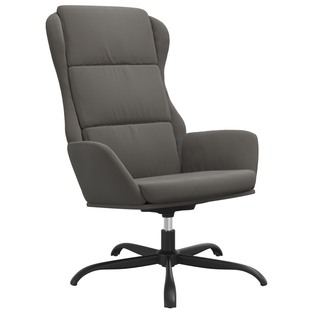 Relaxsessel Dunkelgrau Wildleder-Optik