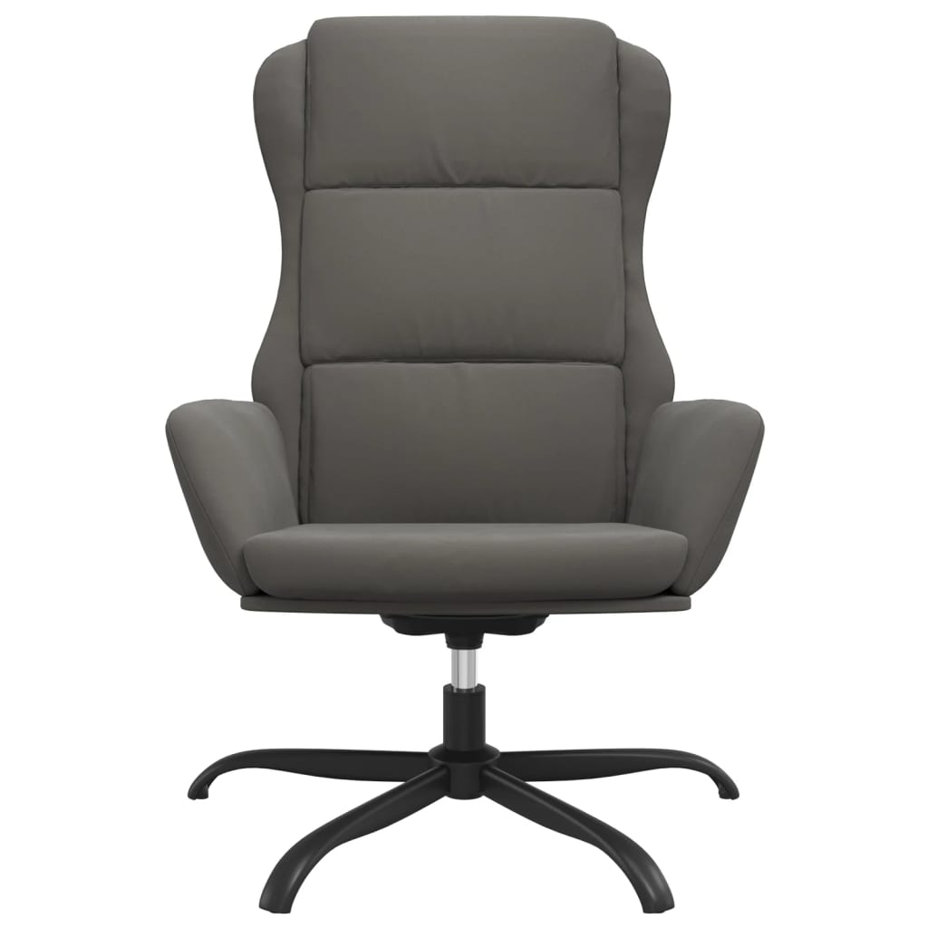 Relaxsessel Dunkelgrau Wildleder-Optik