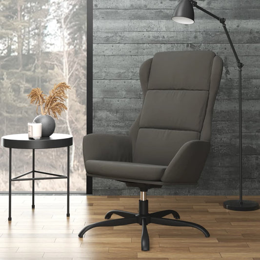 Relaxsessel Dunkelgrau Wildleder-Optik
