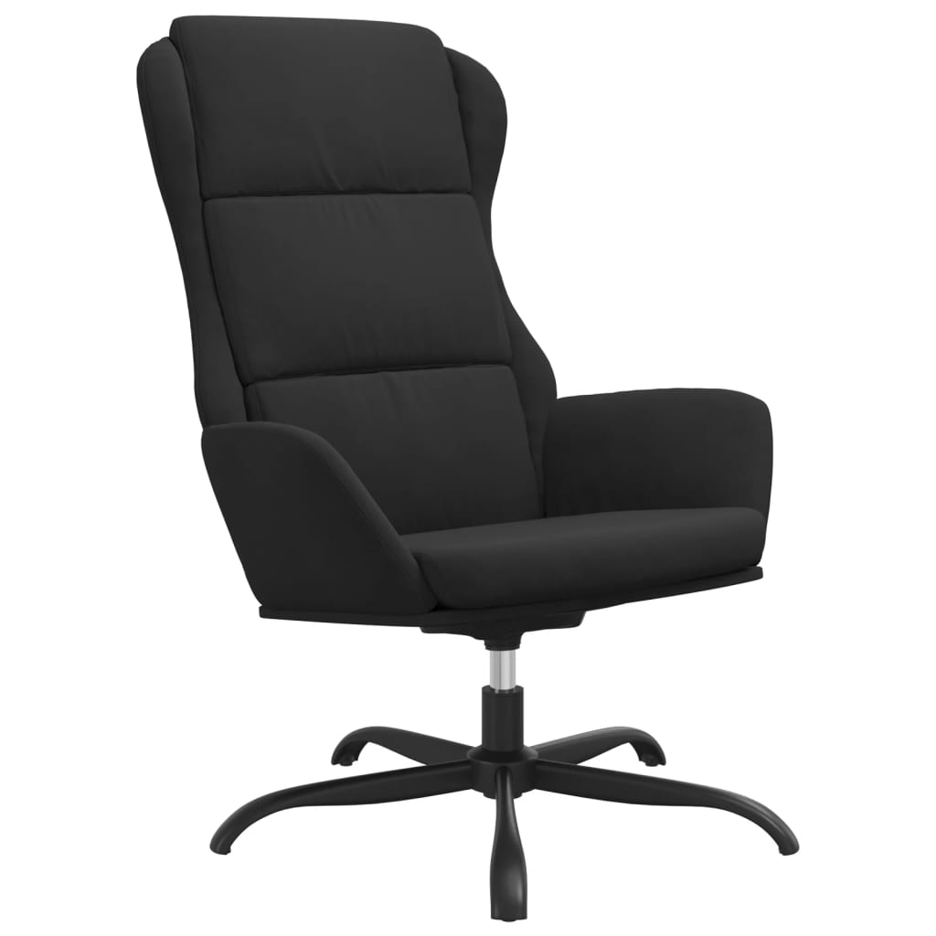 Relaxsessel Schwarz Wildleder-Optik