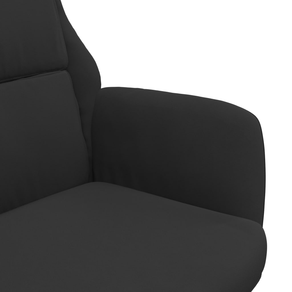 Relaxsessel Schwarz Wildleder-Optik