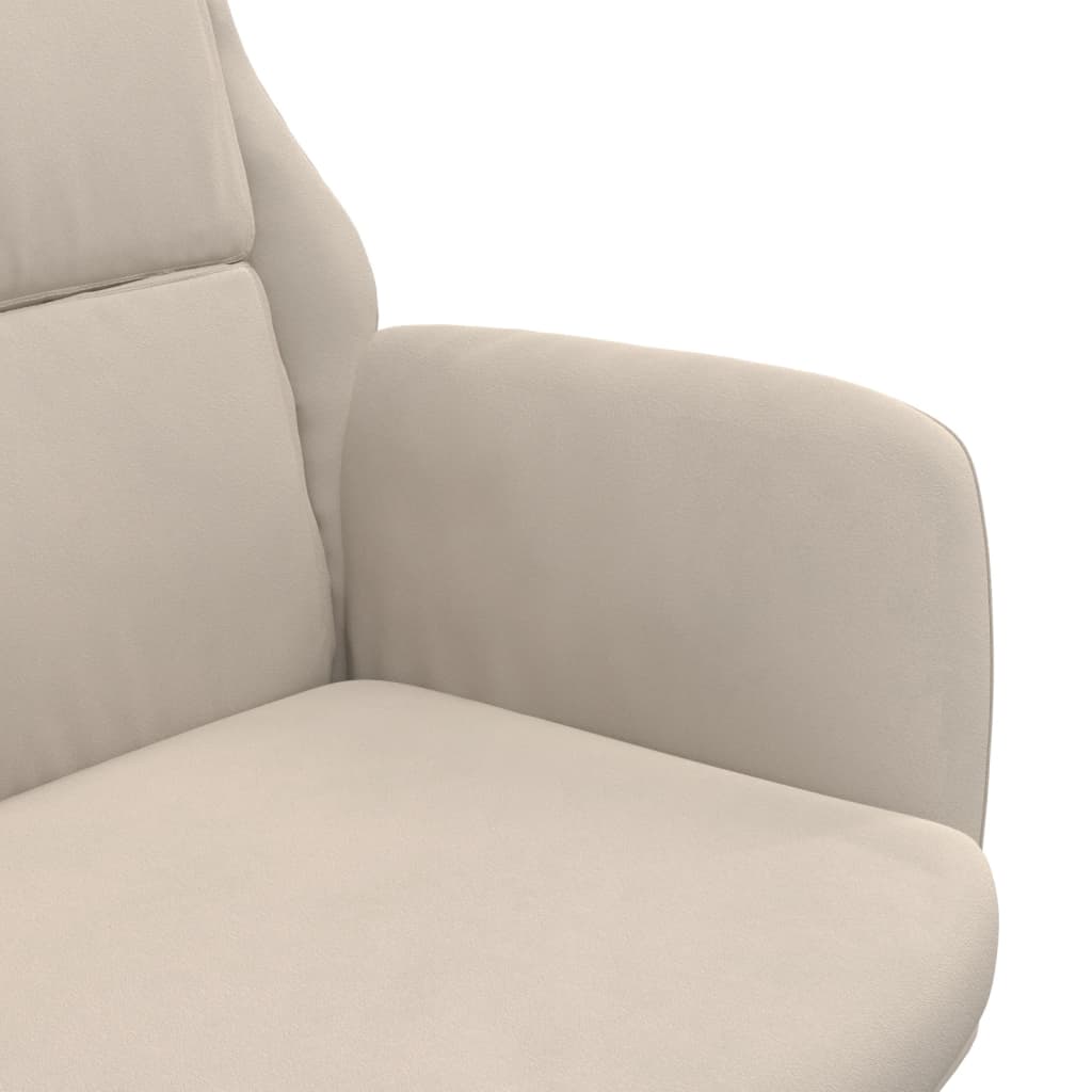 Relaxsessel Creme Wildleder-Optik
