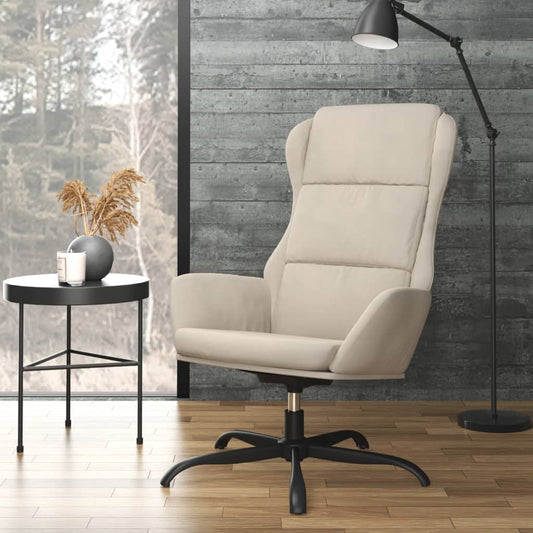 Relaxsessel Creme Wildleder-Optik