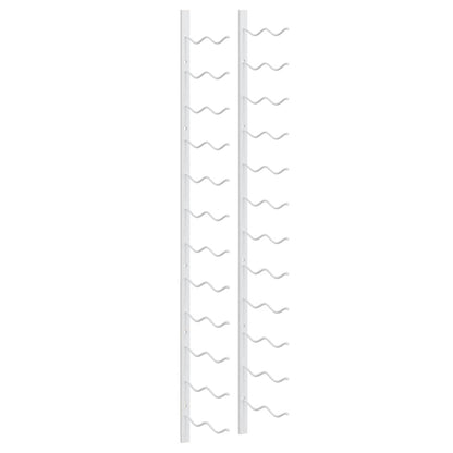 Wand-Weinregal für 24 Flaschen 2 Stk. Weiß Eisen