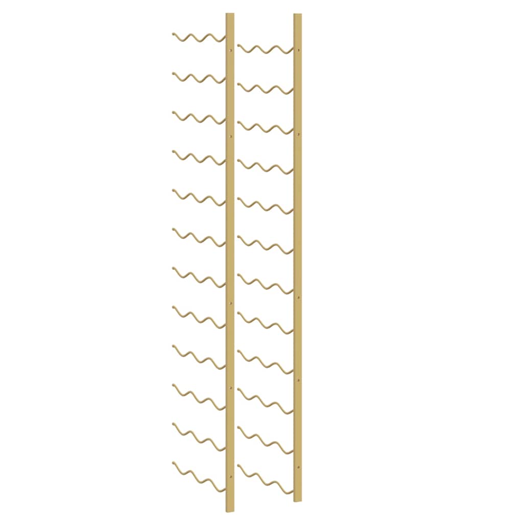 Wand-Weinregal für 36 Flaschen 2 Stk. Golden Eisen