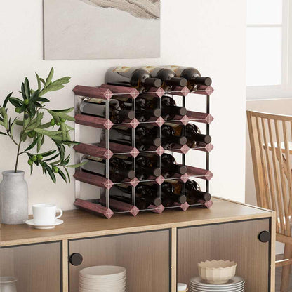 Weinregal für 20 Flaschen Braun Massivholz Kiefer