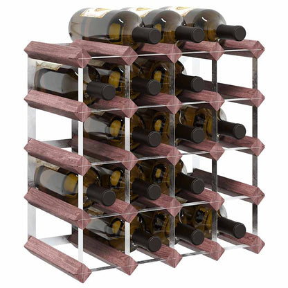Weinregal für 20 Flaschen Braun Massivholz Kiefer