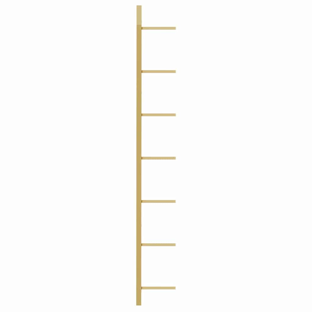 Wand-Weinregal für 7 Flaschen Golden Metall