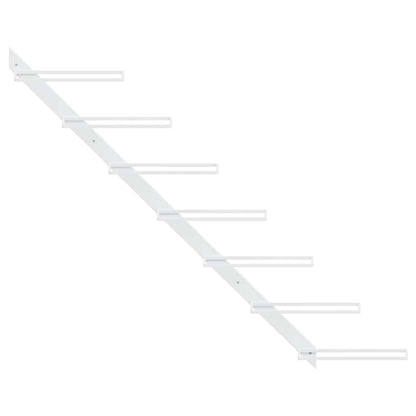 Wand-Weinregale für 7 Flaschen 2 Stk. Weiß Metall