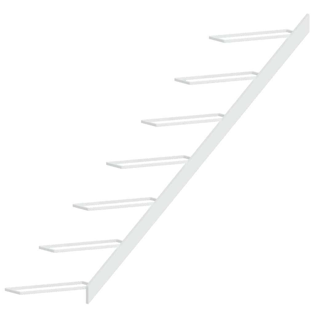Wand-Weinregale für 7 Flaschen 2 Stk. Weiß Metall