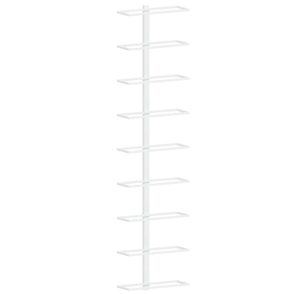 Wand-Weinregal für 9 Flaschen 2 Stk. Weiß Eisen