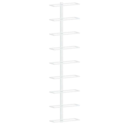 Wand-Weinregal für 9 Flaschen 2 Stk. Weiß Eisen