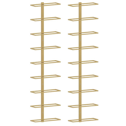 Wand-Weinregale für 9 Flaschen 2 Stk. Golden Eisen
