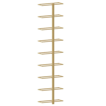 Wand-Weinregale für 9 Flaschen 2 Stk. Golden Eisen