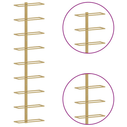 Wand-Weinregale für 9 Flaschen 2 Stk. Golden Eisen