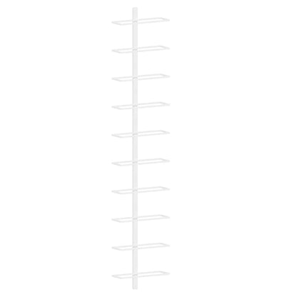 Wand-Weinregale für 10 Flaschen 2 Stk. Weiß Metall