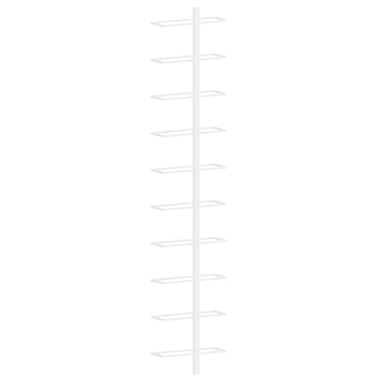 Wand-Weinregale für 10 Flaschen 2 Stk. Weiß Metall