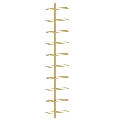 Wand-Weinregale für 10 Flaschen 2 Stk. Golden Metall