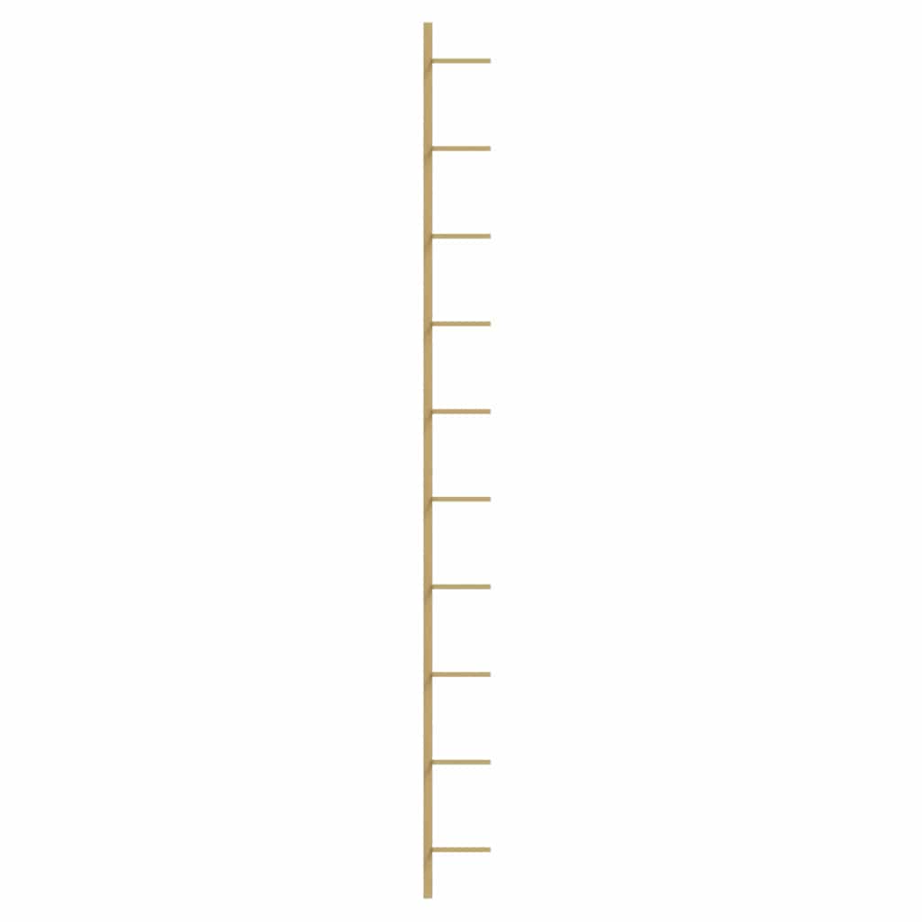 Wand-Weinregale für 10 Flaschen 2 Stk. Golden Metall