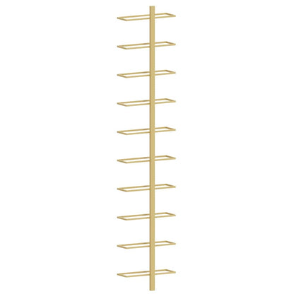 Wand-Weinregale für 10 Flaschen 2 Stk. Golden Metall