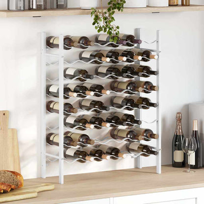 Weinregal für 48 Flaschen Weiß Metall