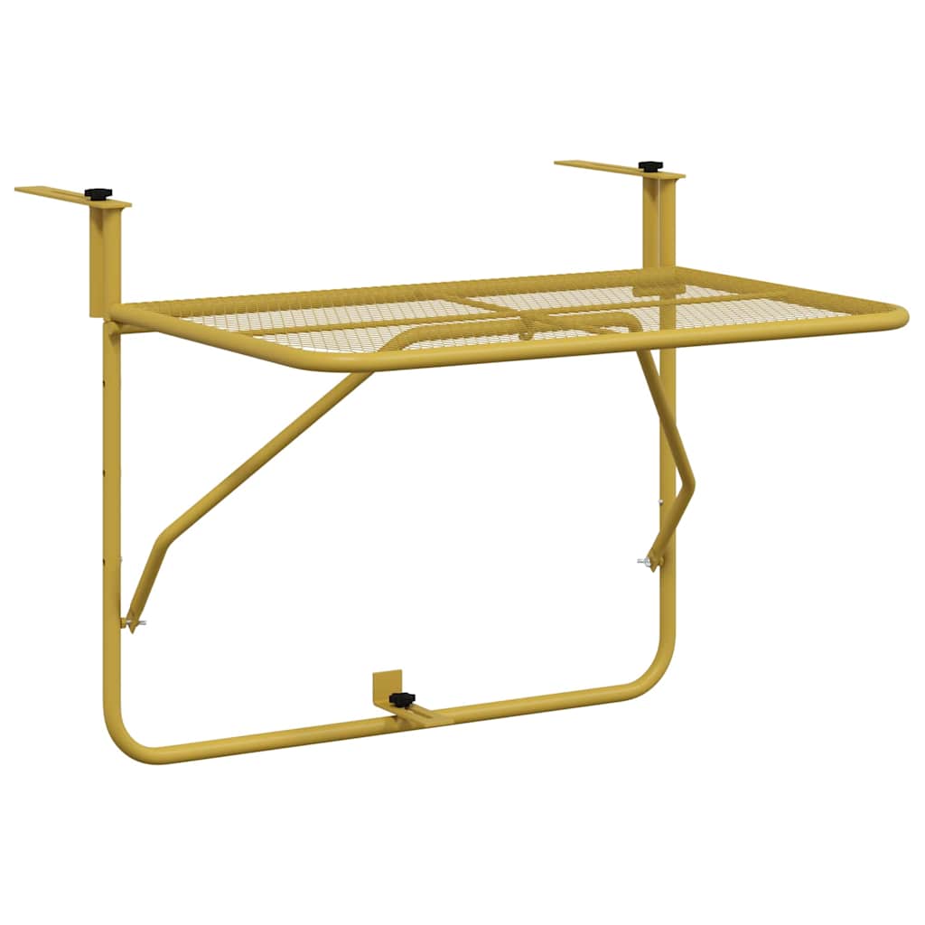 Balkontisch Golden 60x40 cm Stahl