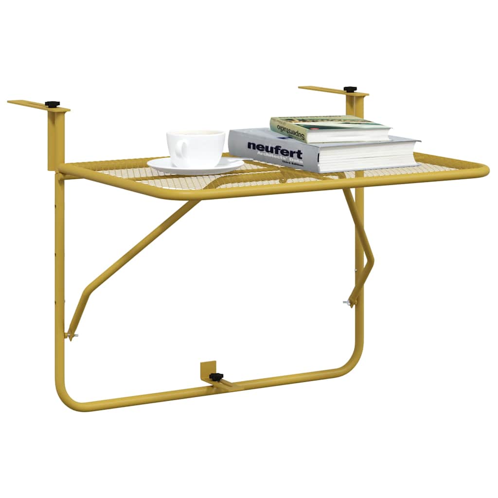 Balkontisch Golden 60x40 cm Stahl