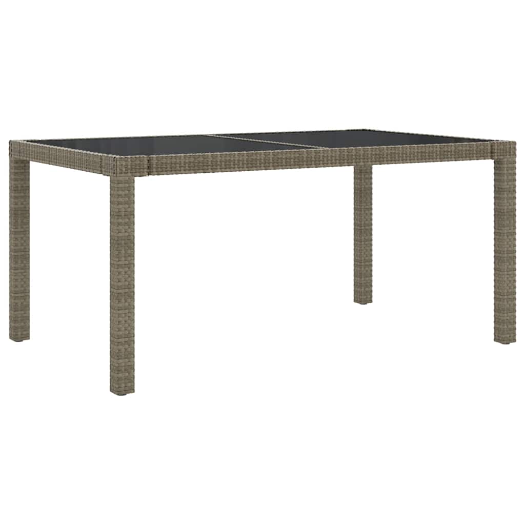 5-tlg. Garten-Essgruppe mit Kissen Poly Rattan Grau