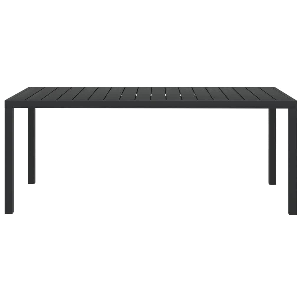 9-tlg. Garten-Essgruppe mit Kissen Poly Rattan Schwarz