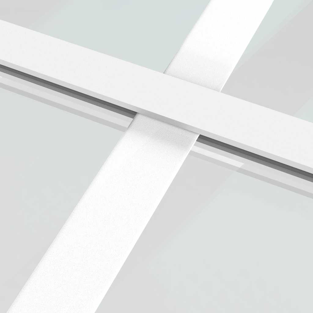 Schiebetür ESG-Mattglas und Aluminium 90x205 cm Weiß