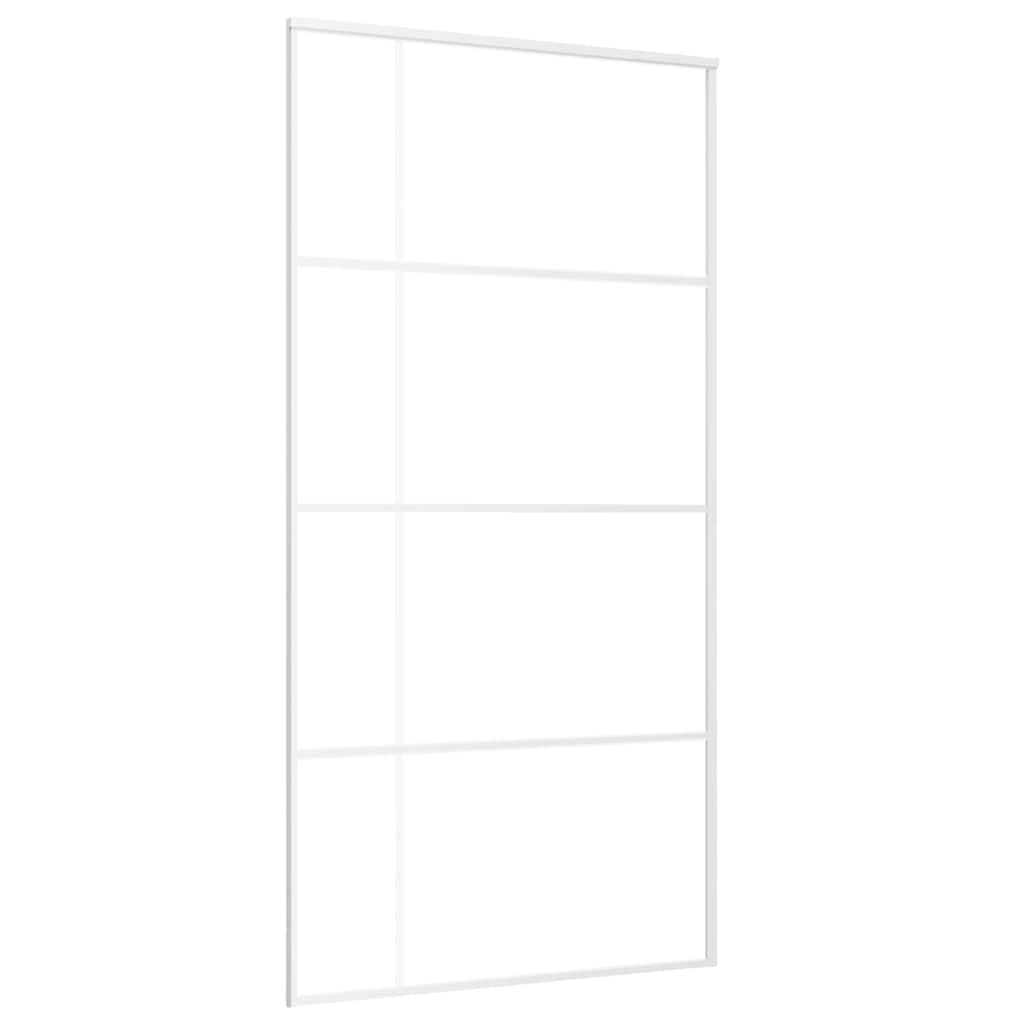 Schiebetür ESG Glas und Aluminium 102,5x205 cm Weiß