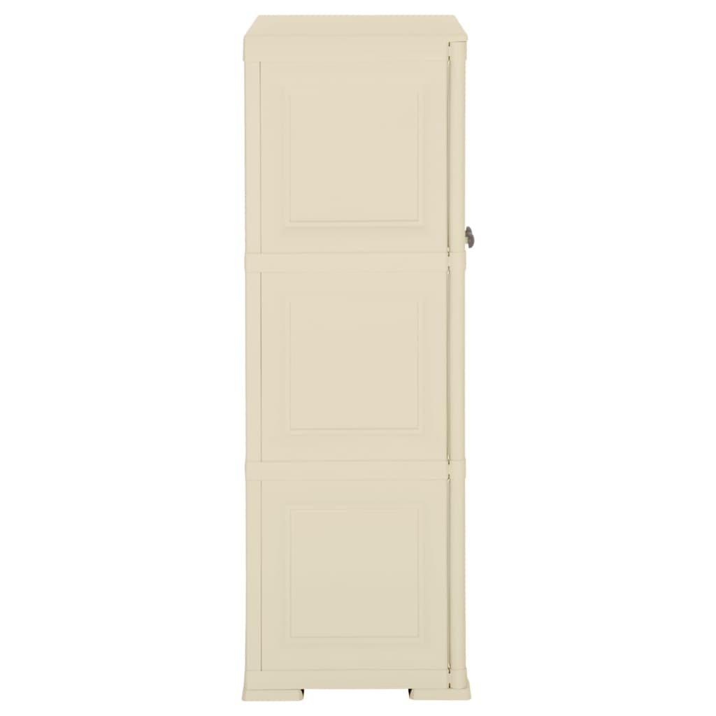 Armoire en plastique 79x43x125 cm design bois Angora-Blanc