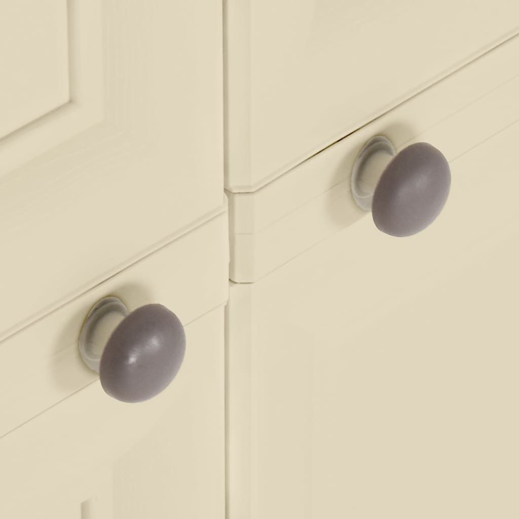 Armoire en plastique 79x43x125 cm design bois Angora-Blanc