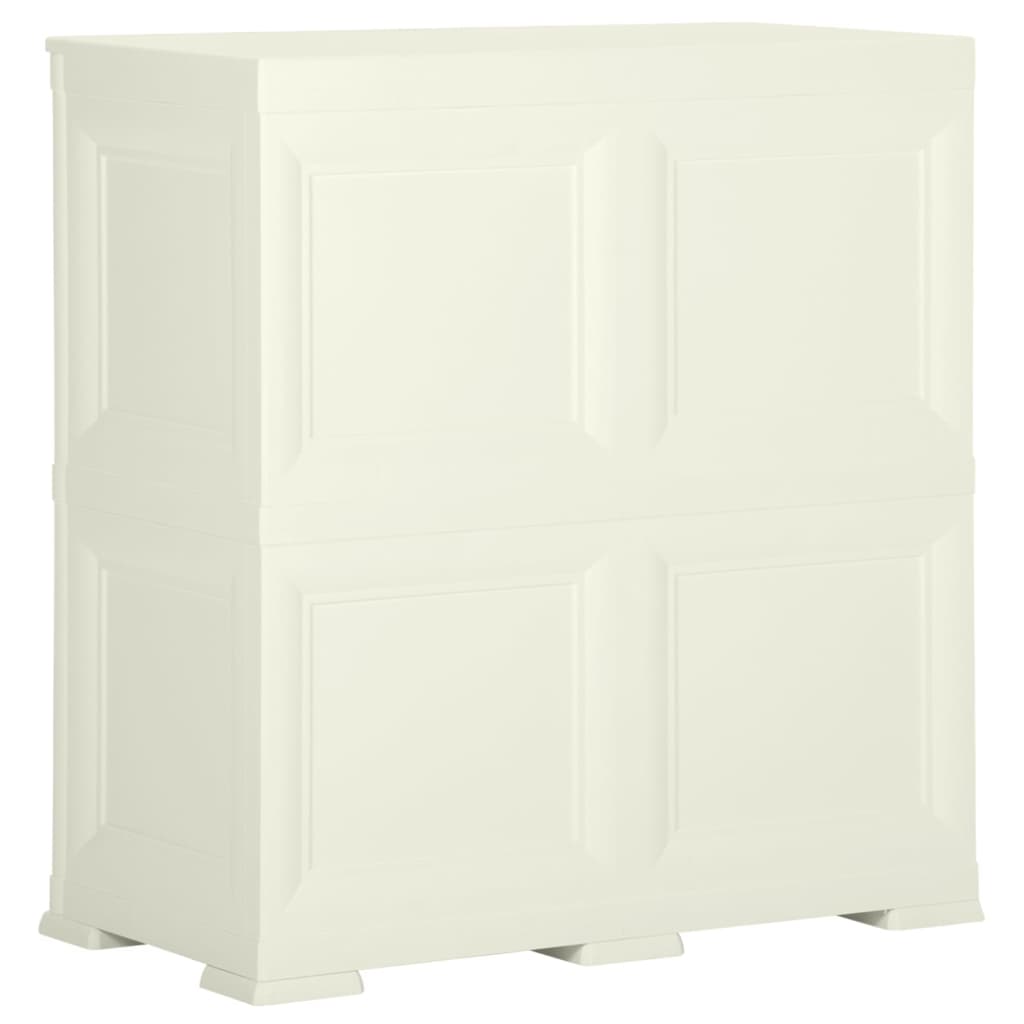 Meuble en plastique 79x43x85,5 cm design bois glace vanille