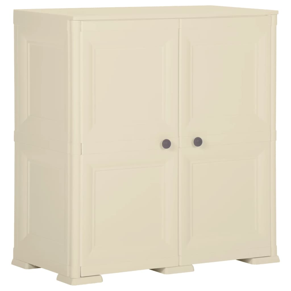 Armoire en plastique 79x43x85,5 cm design bois Angora-Blanc