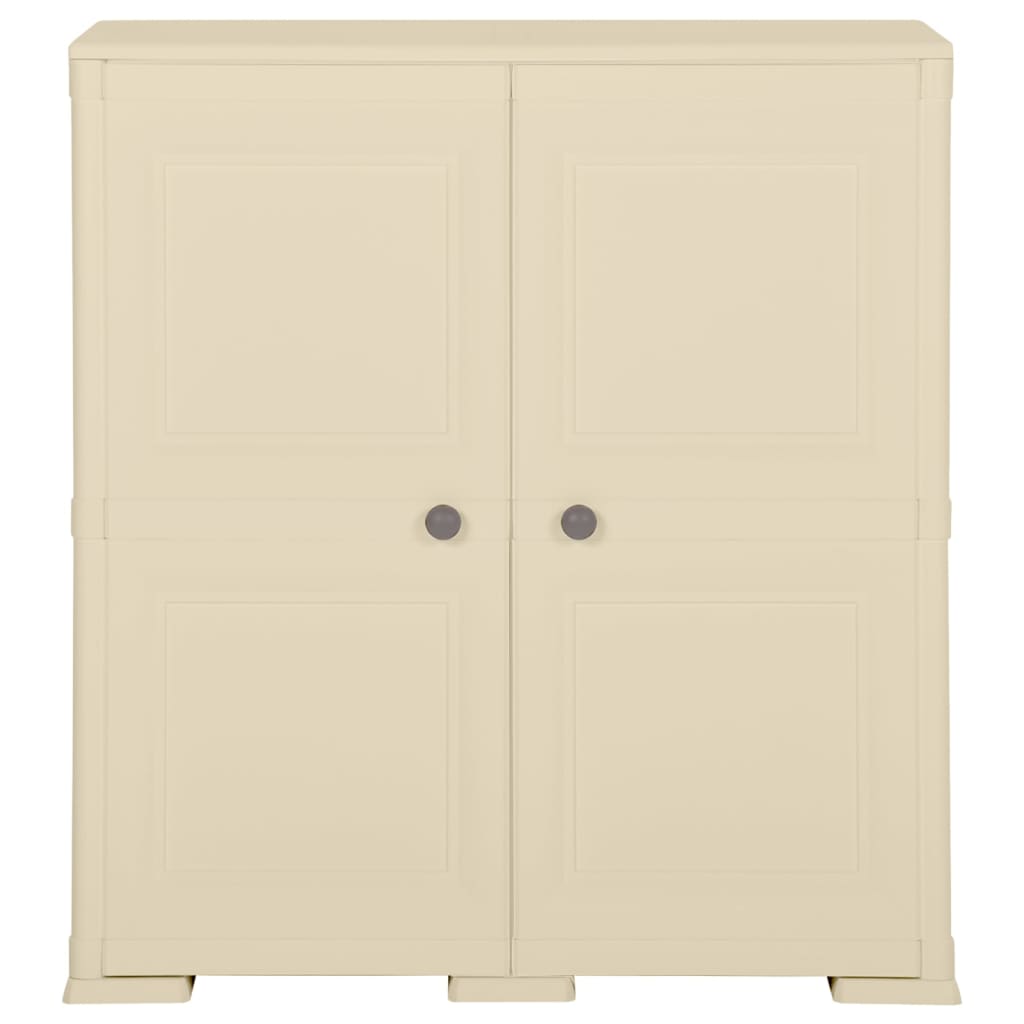 Armoire en plastique 79x43x85,5 cm design bois Angora-Blanc