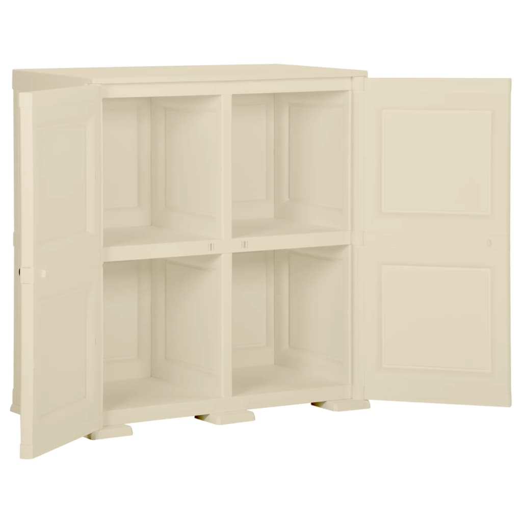 Armoire en plastique 79x43x85,5 cm design bois Angora-Blanc
