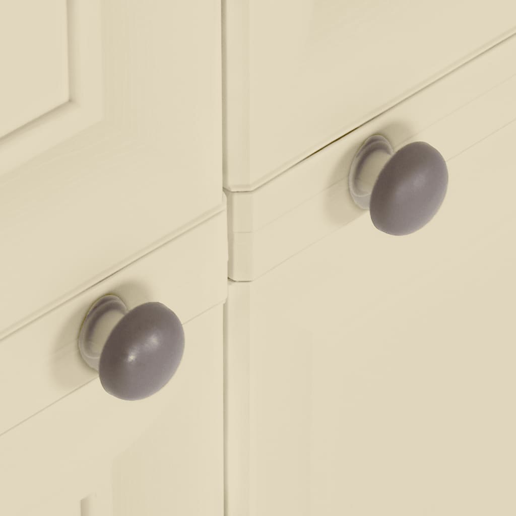 Armoire en plastique 79x43x85,5 cm design bois Angora-Blanc