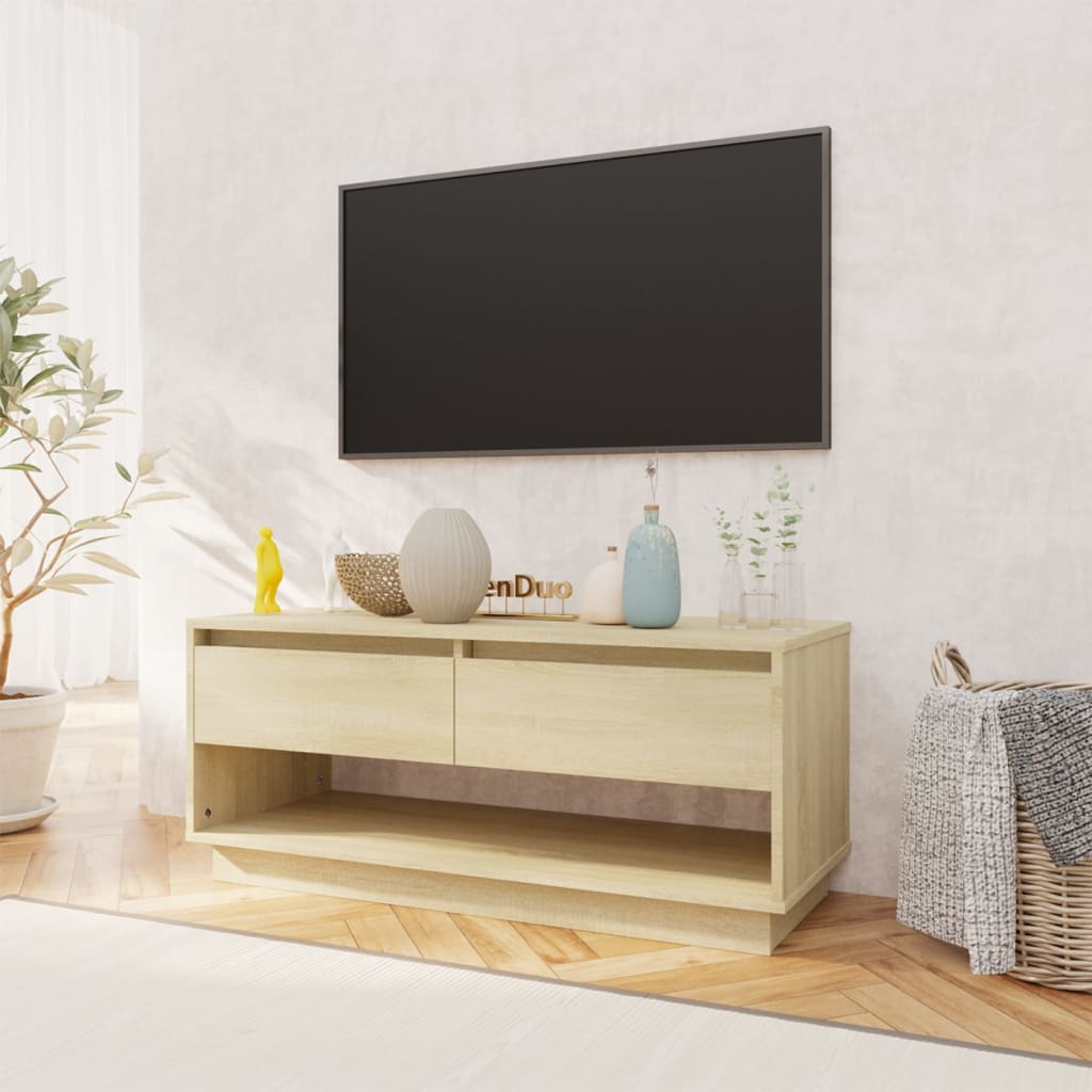Meuble TV chêne Sonoma 102x41x44 cm matériau bois