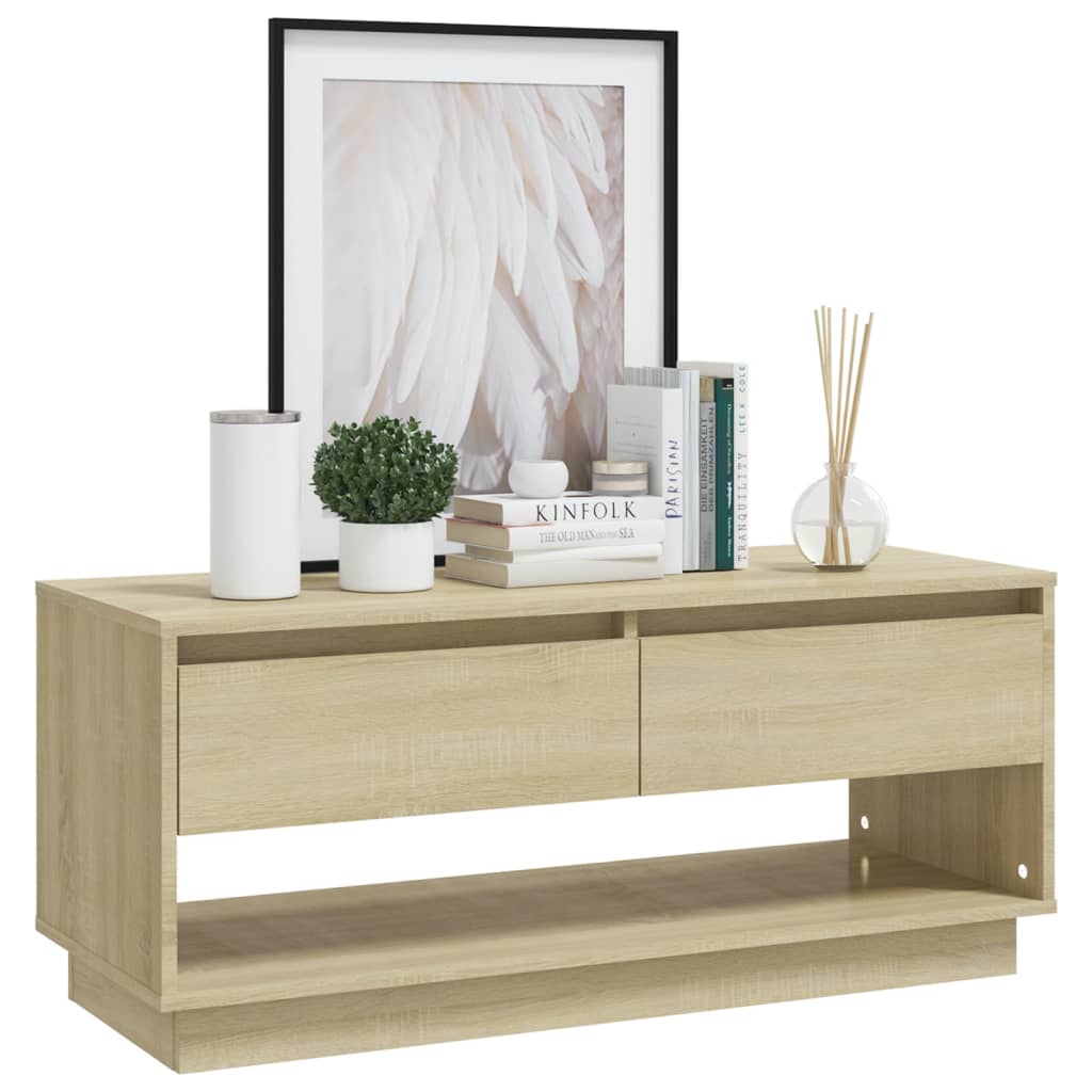 Meuble TV chêne Sonoma 102x41x44 cm matériau bois