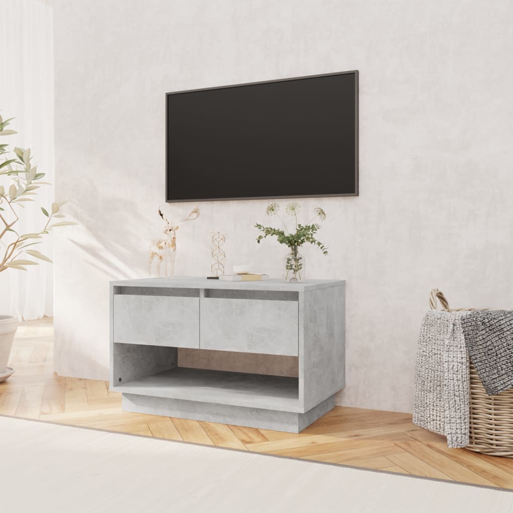 Meuble TV gris béton 70x41x44 cm en bois